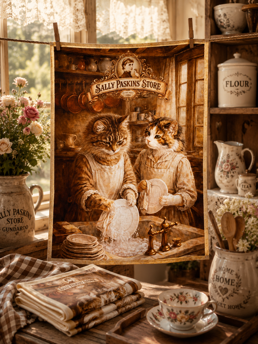 TEA TOWEL "The Scullery Sisters"