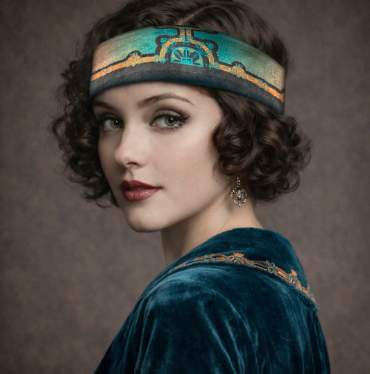 MINKY VELVET HEADBAND " Belle Epoque"