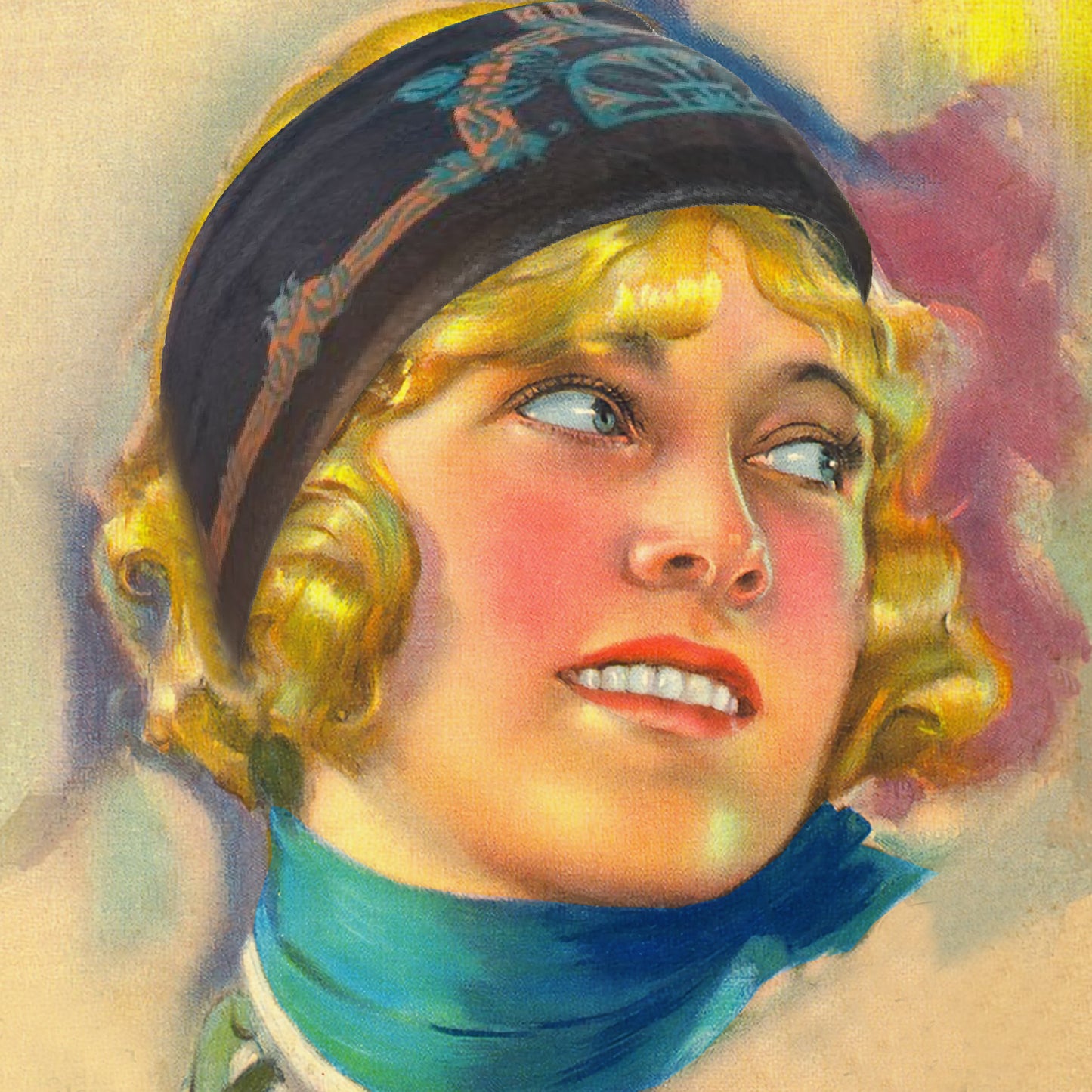 MINKY VELVET HEADBAND " Belle Epoque"